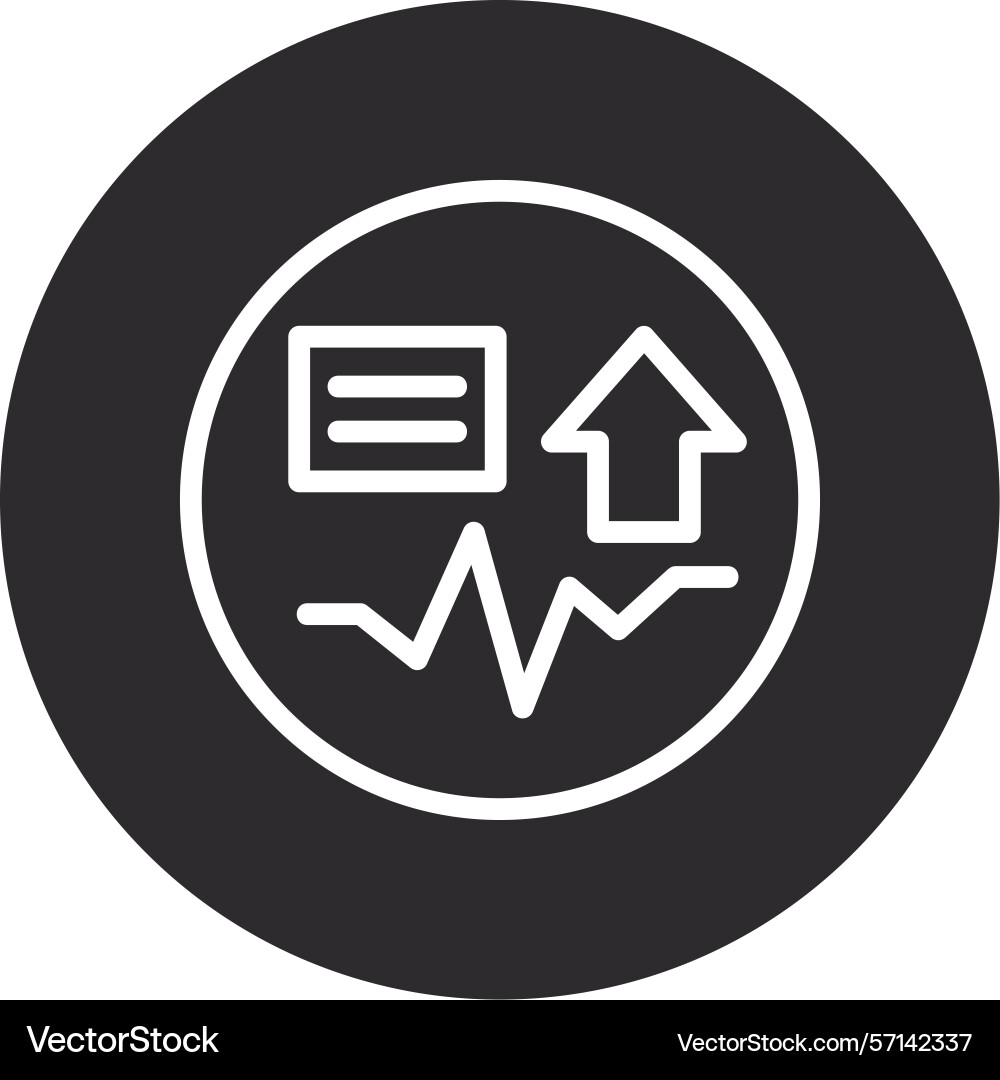 Shift spark inverted circle black Vector Image