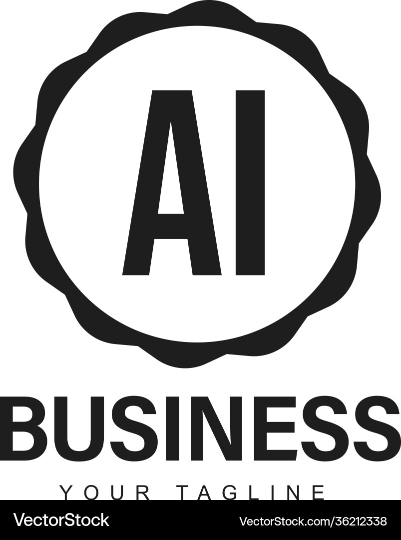 Ai initial a logo design with abstract style Ai initial a logo design with abstract style vector image