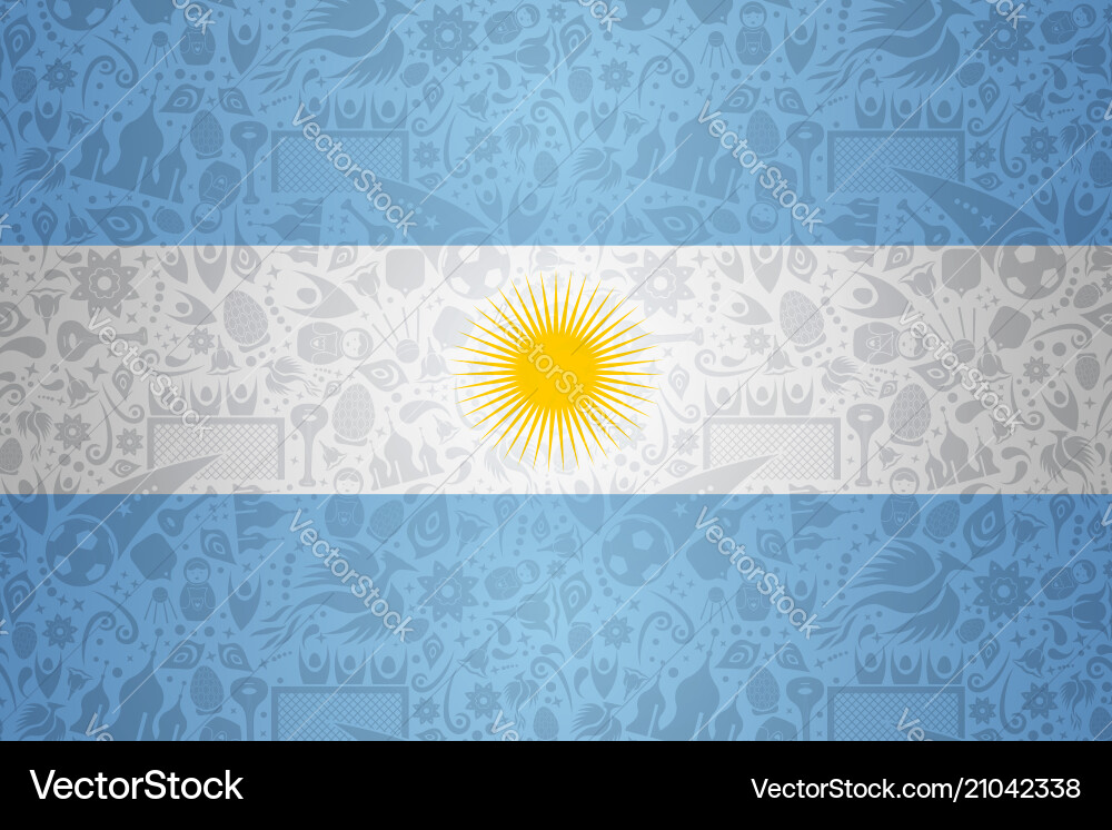 Argentina flag background for russian soccer event Argentina flag background for russian soccer event vector image