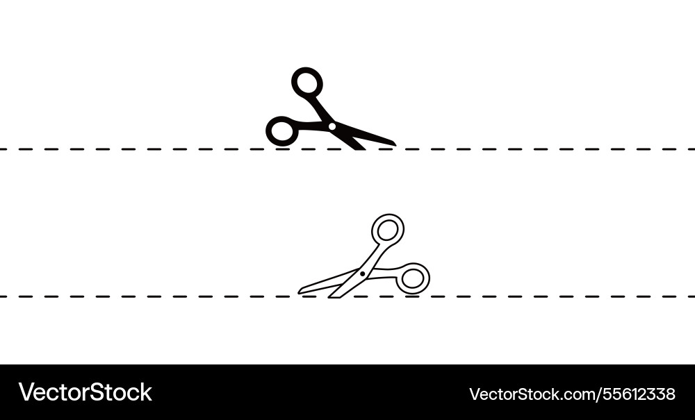 Dash cutout seamless line dashed perforated path Vector Image
