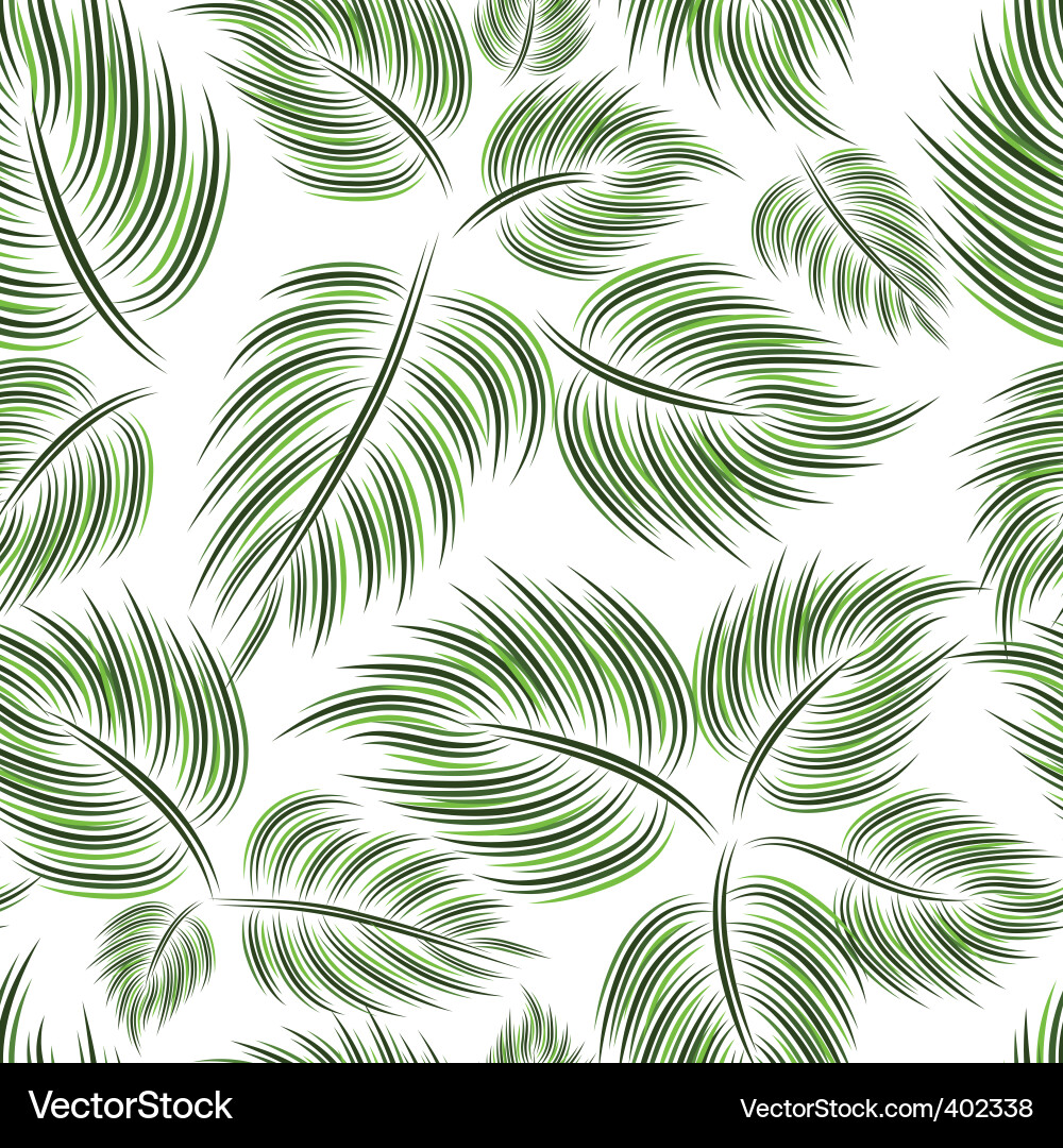 Elegant Green Leaf Seamless Pattern Vector Image