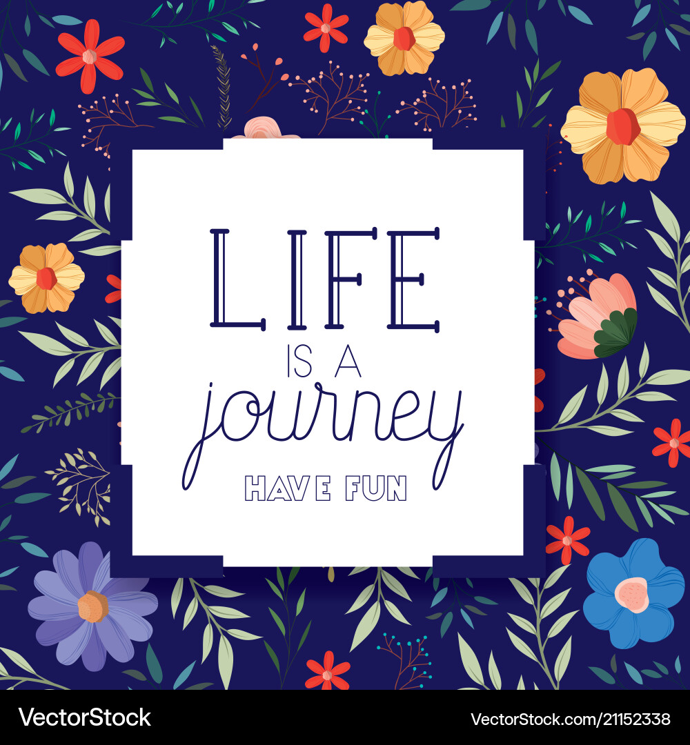 Enjoy journey message with hand made font Vector Image