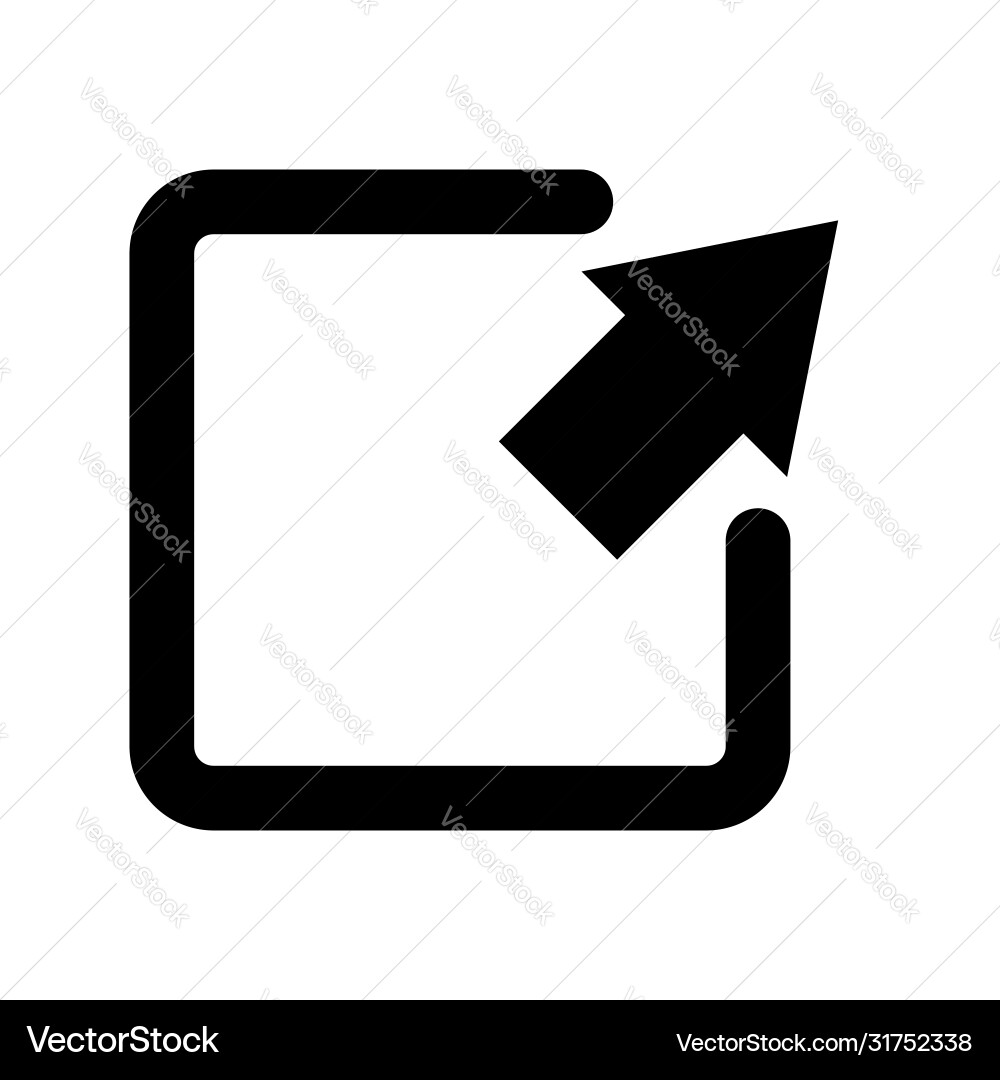 Export arrow forward icon share or exit vector image
