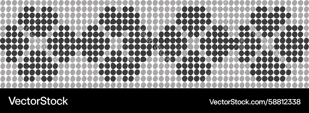 Minimalist pixelated stripe border design Vector Image