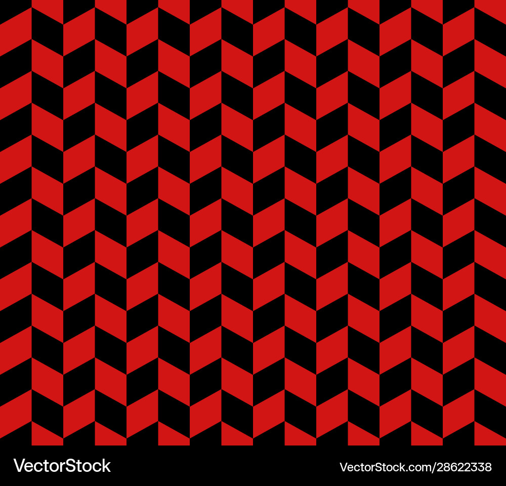 Red and black herringbone check pattern Vector Image