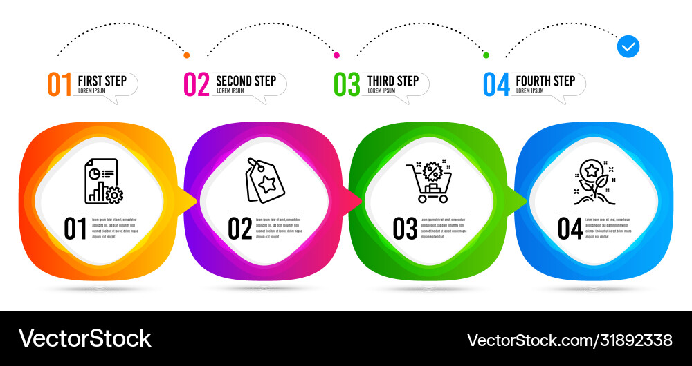 Report loyalty points and tags icons set Report loyalty points and tags icons set vector image