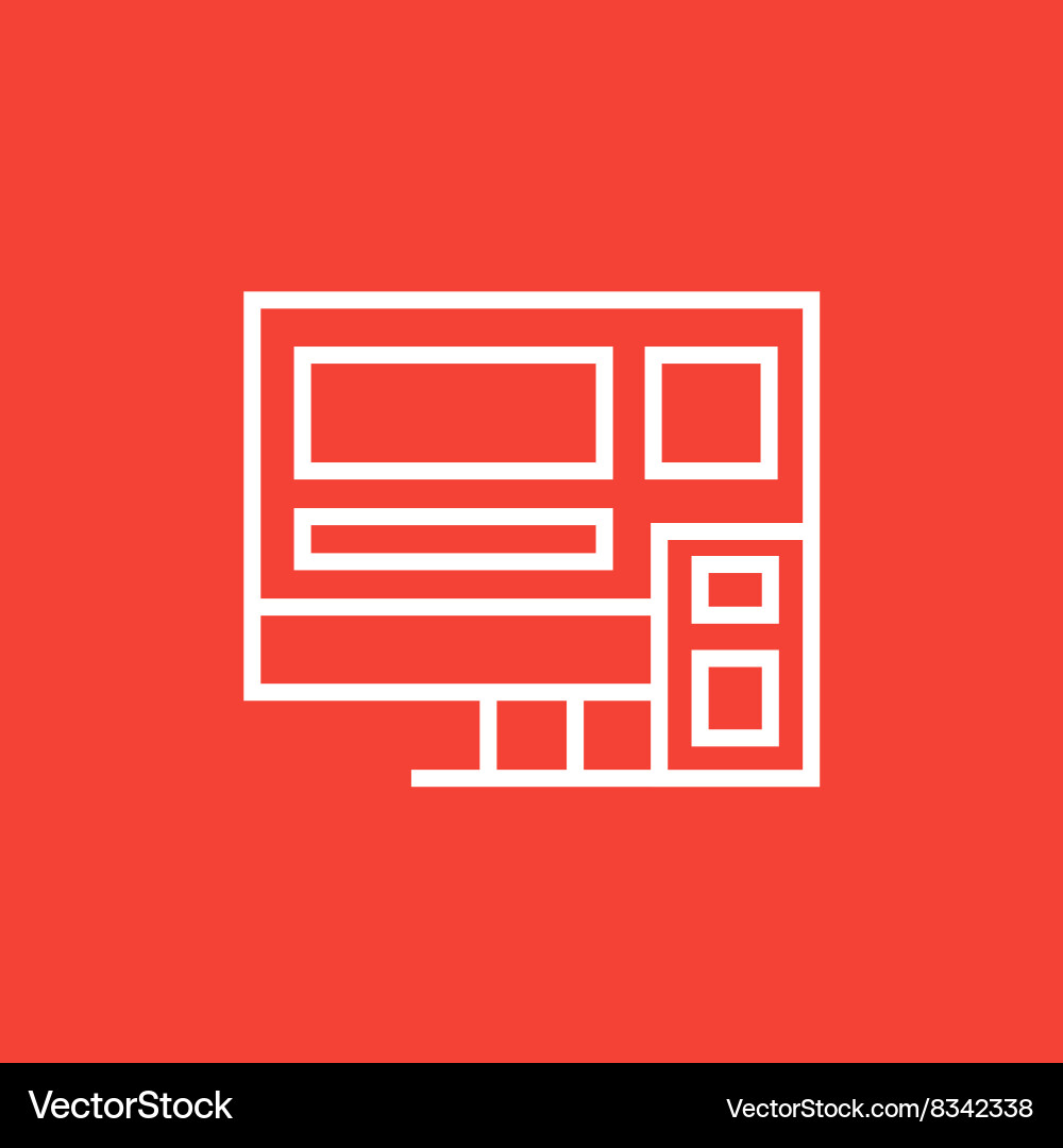 Responsive web design line icon vector image