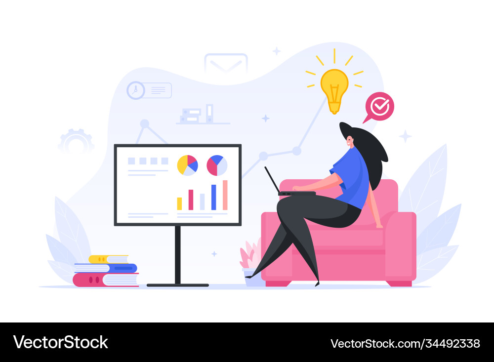 Summing up statistical financial report Summing up statistical financial report vector image