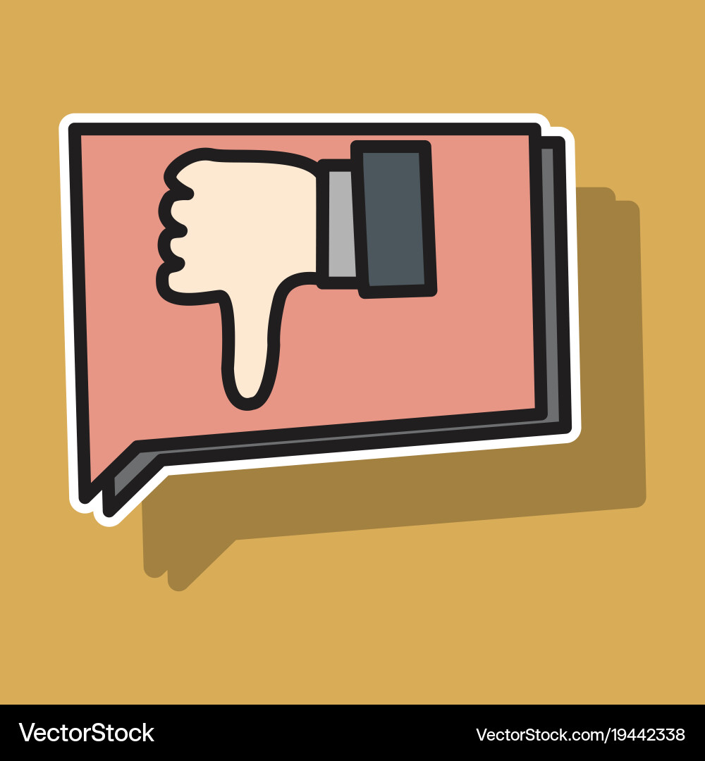 Unlike icon sticker web pointer in eps 10 vector image