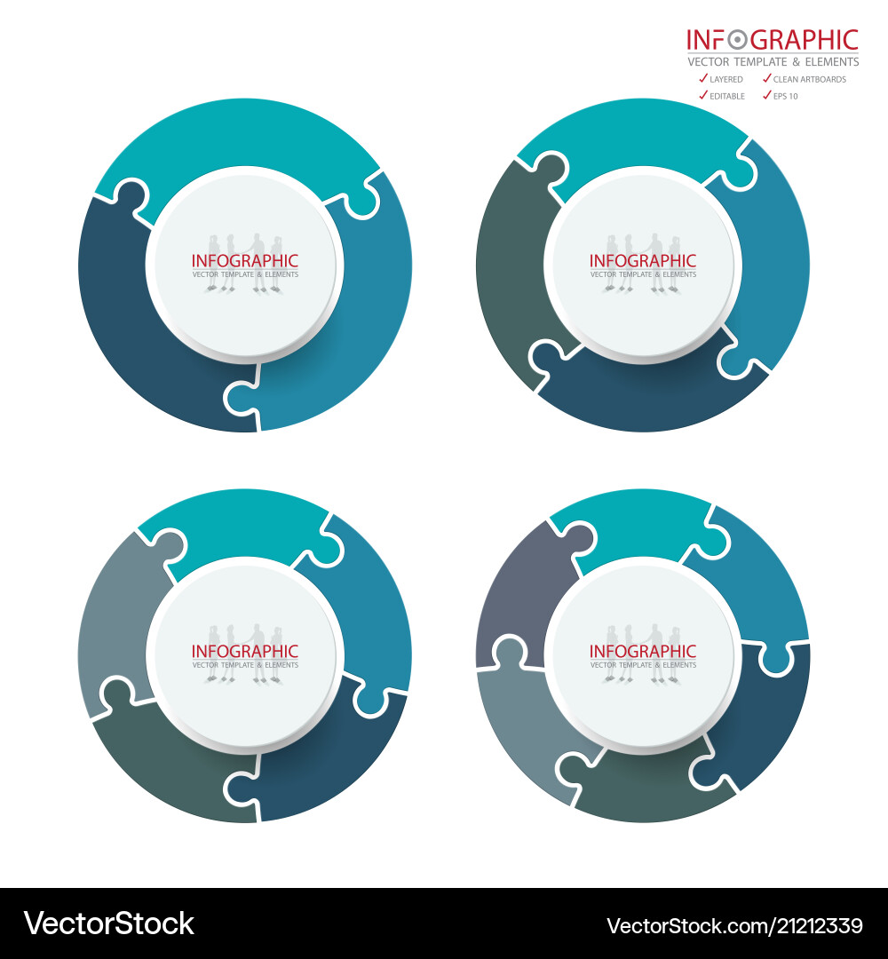 Abstract element infographics set 3456 option Abstract element infographics set 3456 option vector image