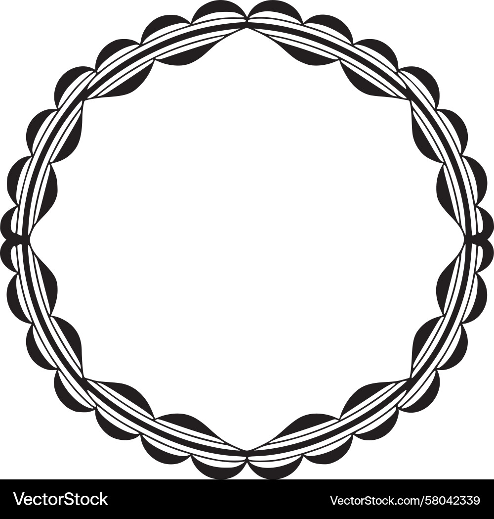 Abstract Wave Border Pattern Vector Image