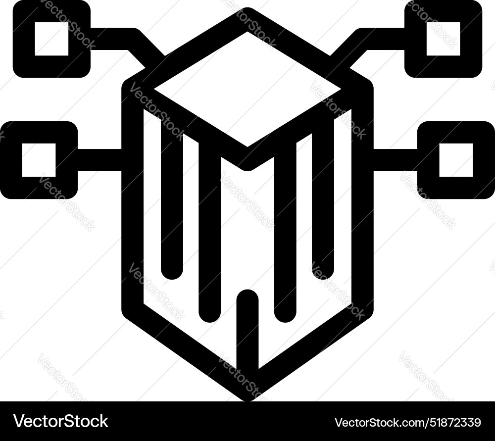 Blockchain network connecting through cube Blockchain network connecting through cube vector image