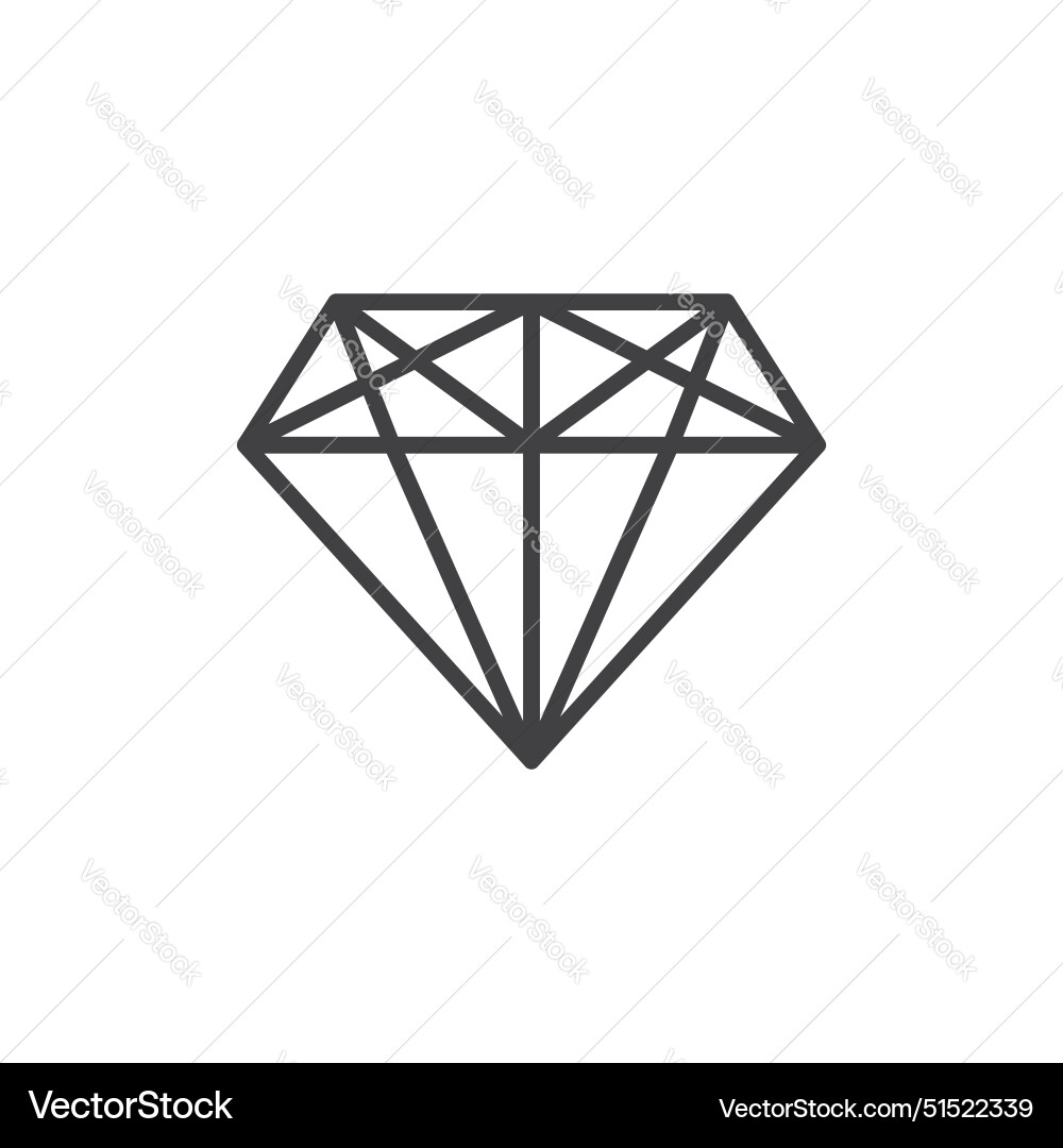 Diamond icon Royalty Free Vector Image - VectorStock