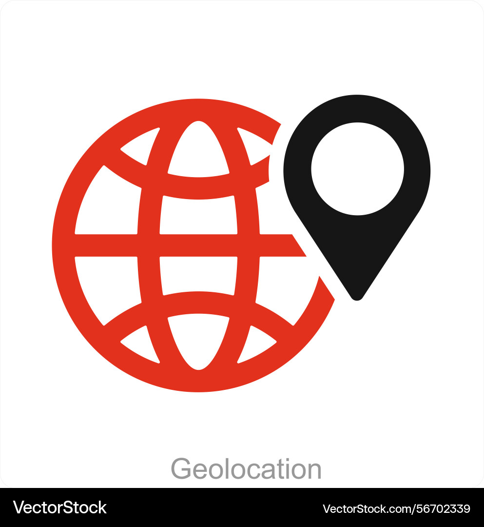 Geolocation and map icon concept Vector Image