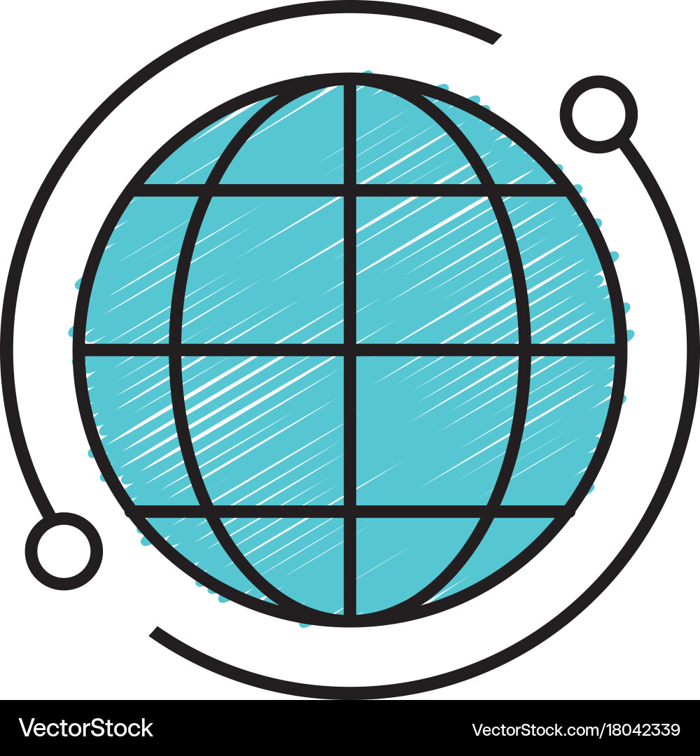Global map connection digital technology Vector Image