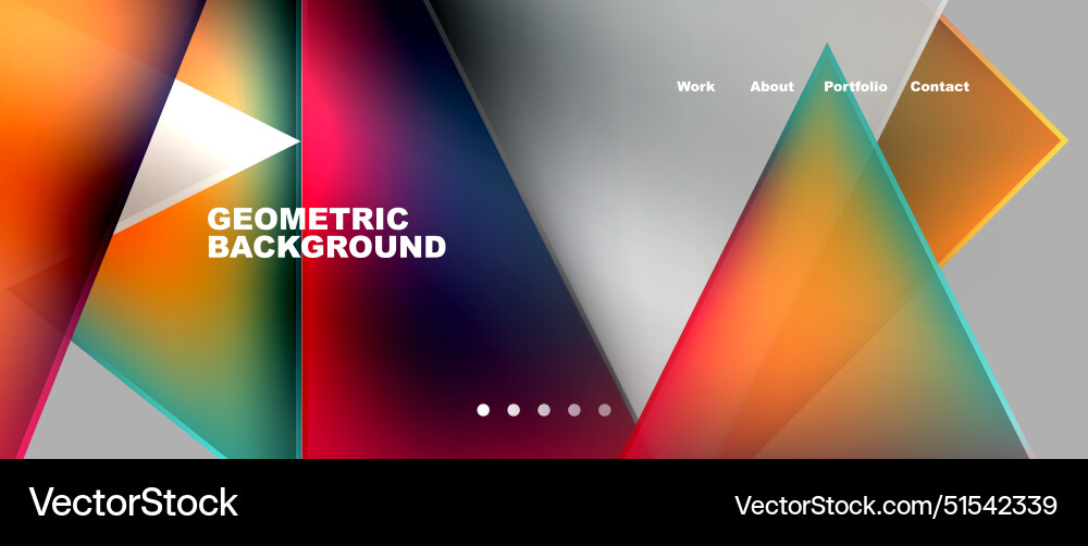 Gradient triangle geometric minimal wallpaper Vector Image
