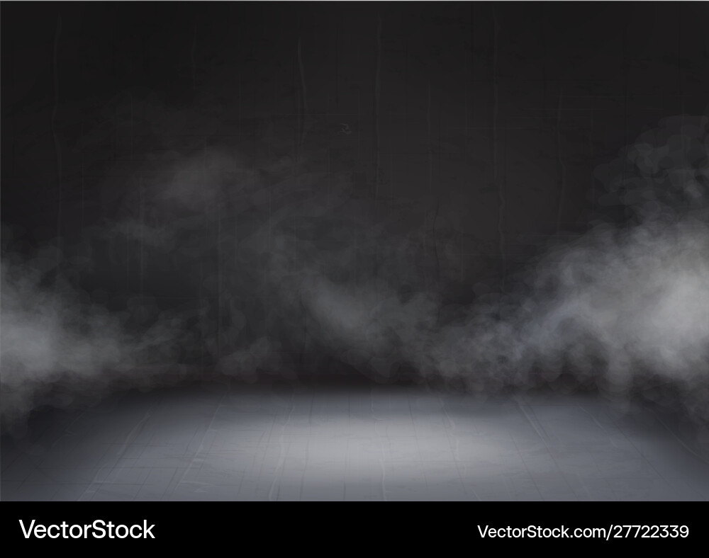 Gray cloud and smoke in dark room Gray cloud and smoke in dark room vector image
