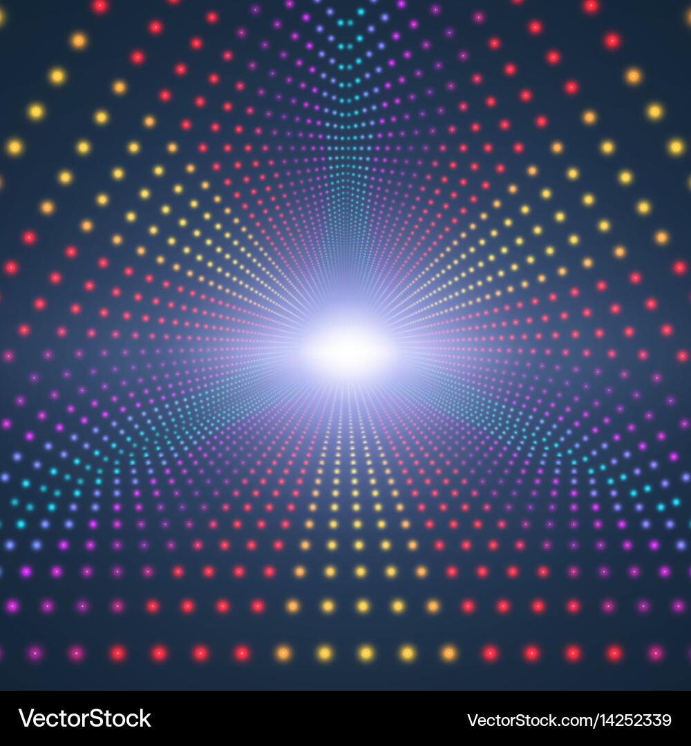 Infinite triangular tunnel Vector Image