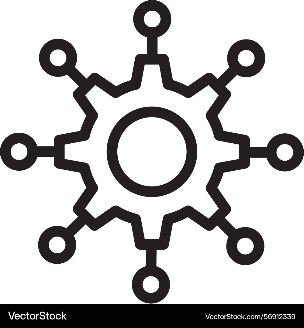 Multichannel support linear style icon design Vector Image