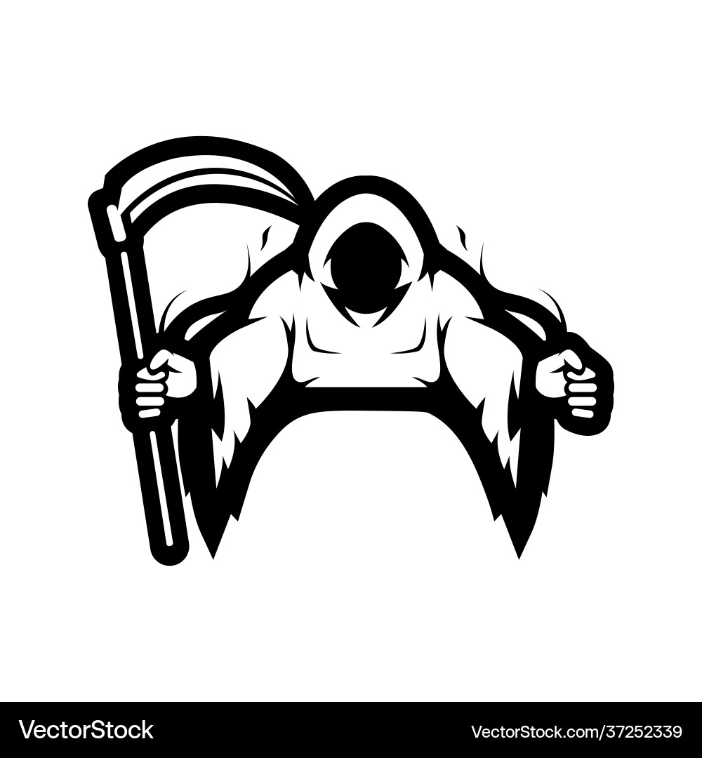 Reaper Mascot Logo - Sport Style vector image