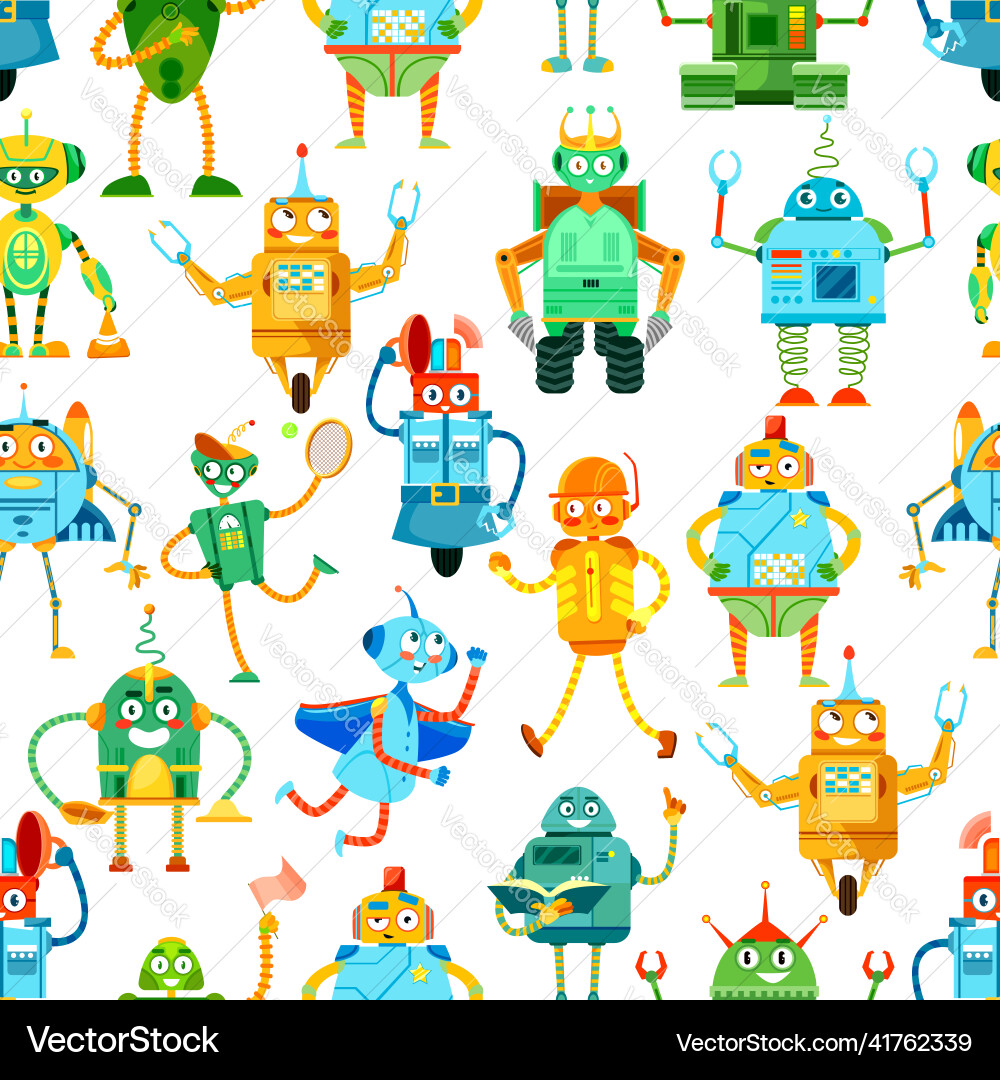 Robots & Droids Pattern vector image