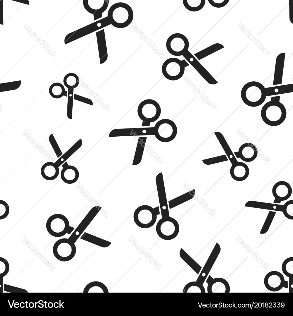 Scissors seamless pattern background business Vector Image
