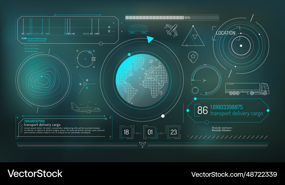 Set of infographic elements about geolocation Set of infographic elements about geolocation vector image