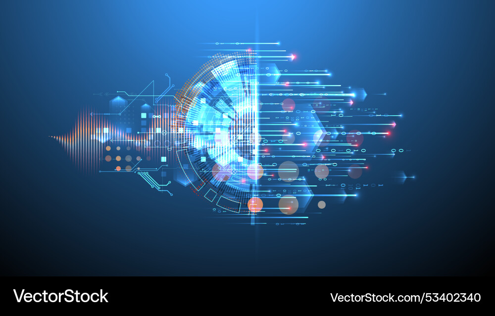 Data Analytics & Technology Vector Image