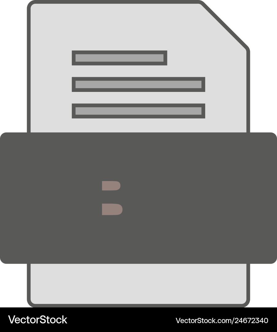 Ebfx file document icon vector image