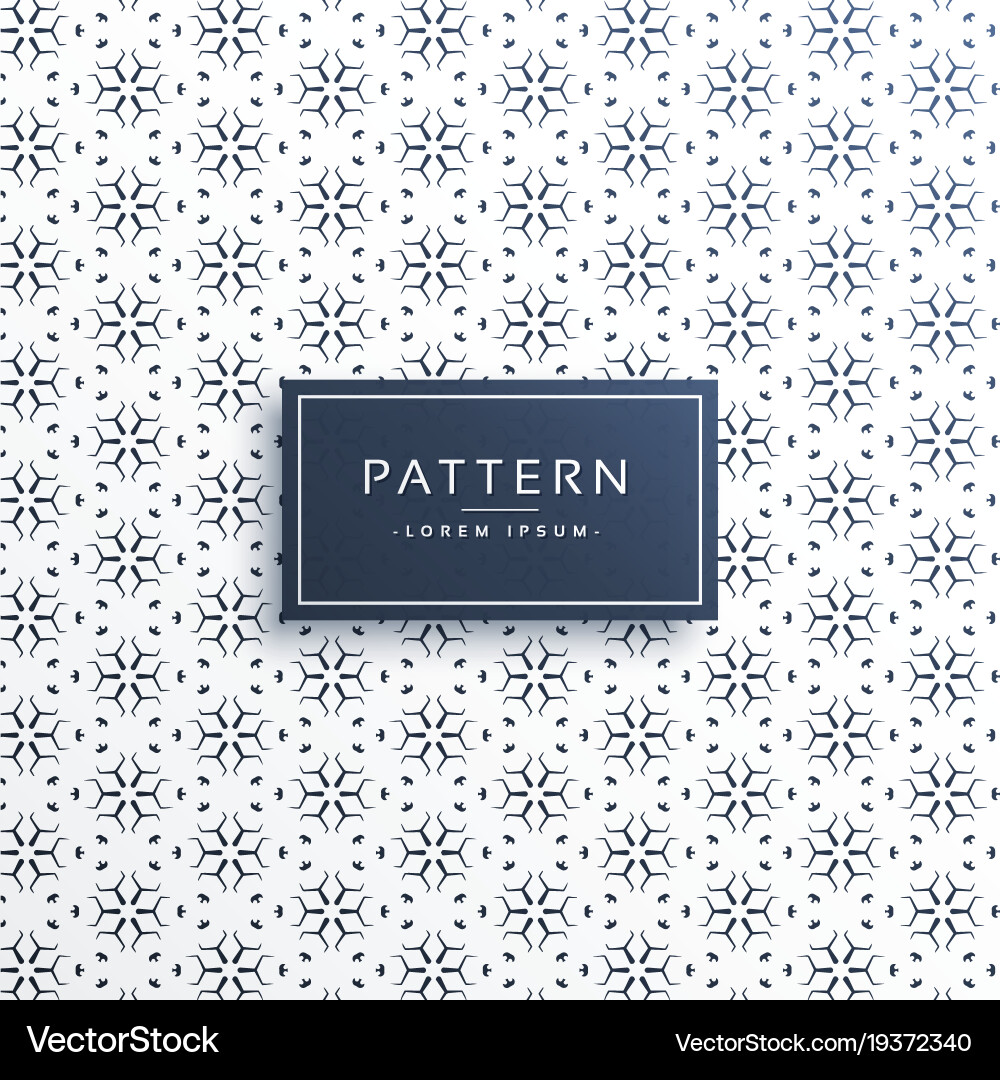 Elegant line flower pattern background design vector image