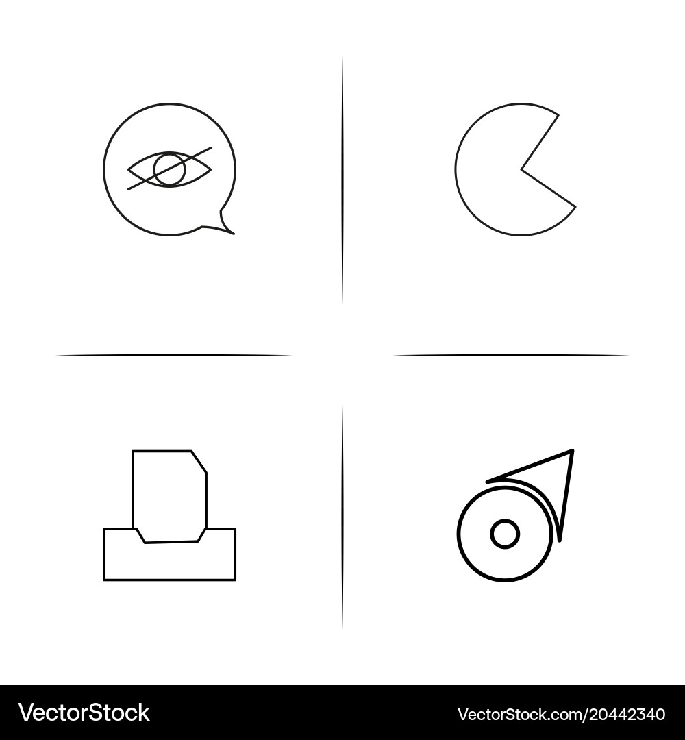Internet of things simple linear icon setsimple vector image