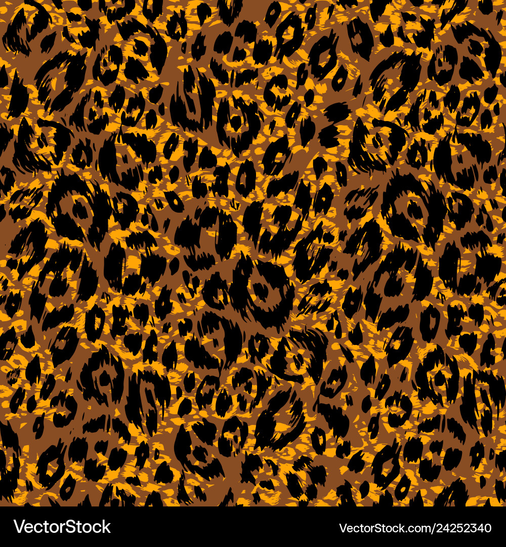 Leopard Print Seamless Pattern vector image