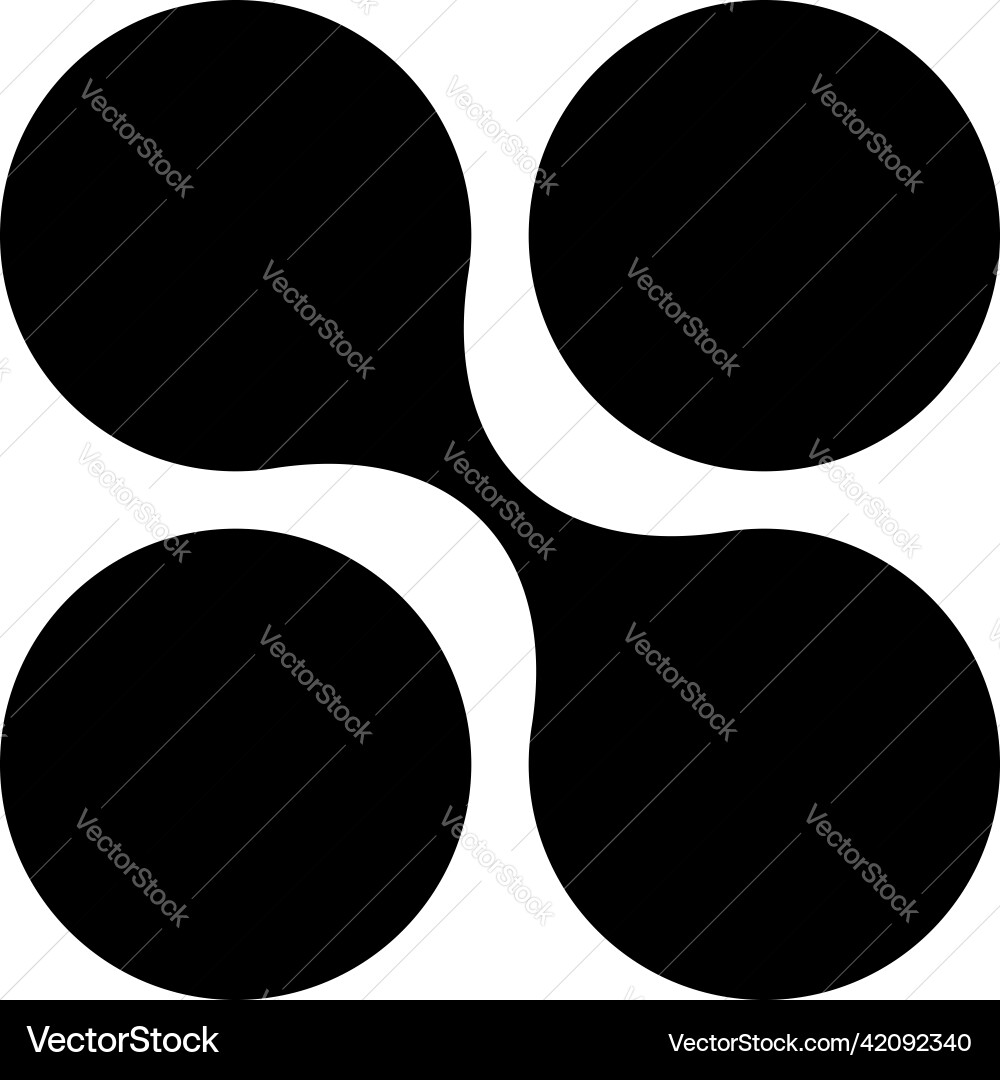 Metaball connected dots circles pattern texture Vector Image