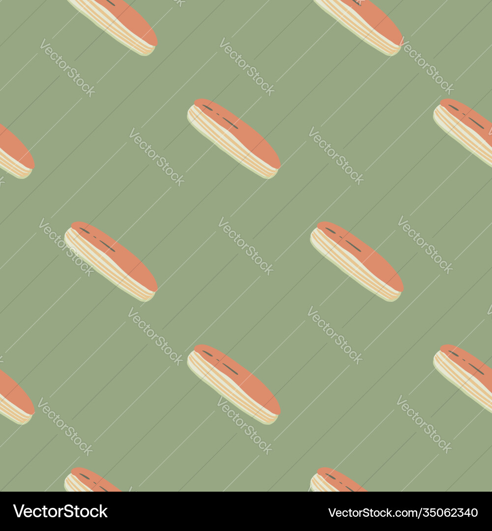 Minimalistic seamless simple pattern with eclairs Minimalistic seamless simple pattern with eclairs Vector Image