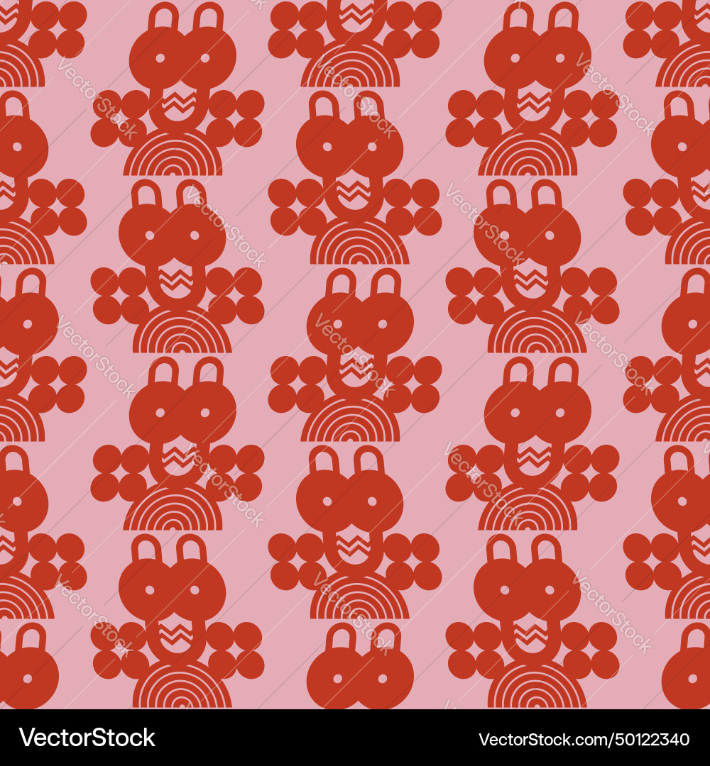 Seamless pattern retro abstract style background Vector Image