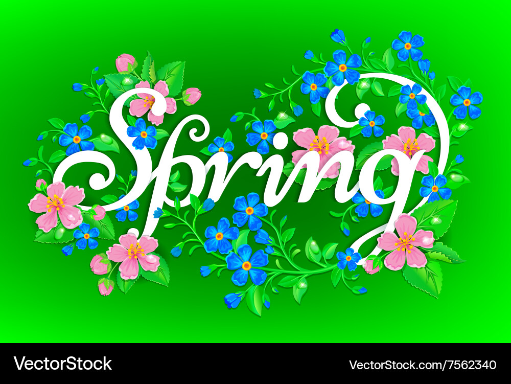Spring flowers background Royalty Free Vector Image