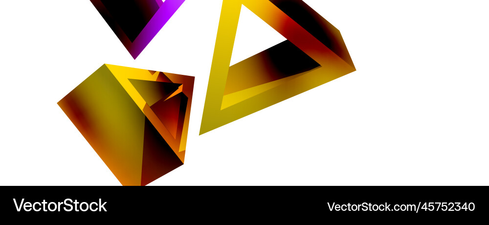 Triangle abstract background 3d basic Triangle abstract background 3d basic Vector Image