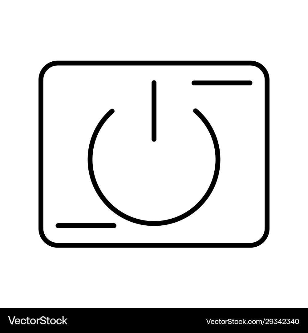 Unique power button line icon vector image