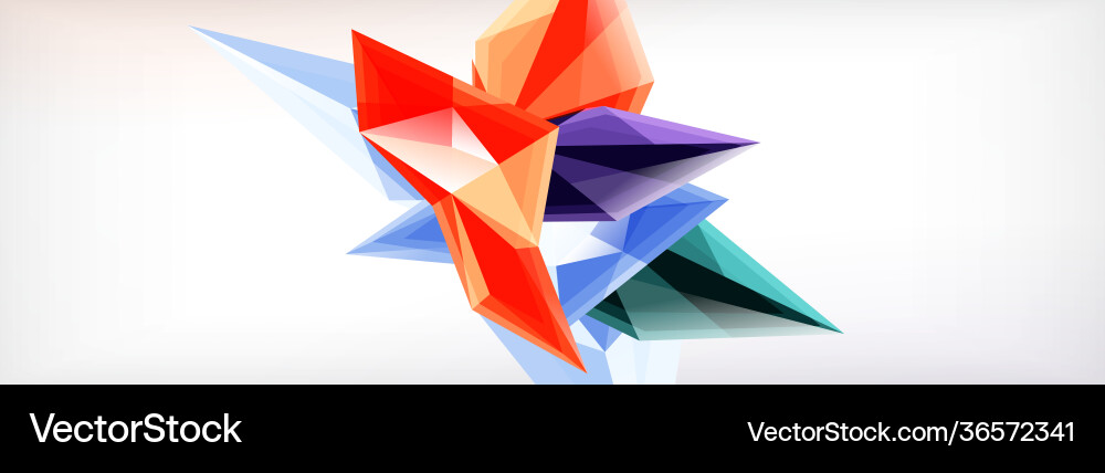 3d triangles and pyramids abstract Vector Image
