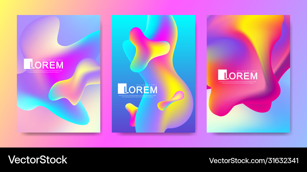 Abstract Fluid Gradient Color Splash vector image