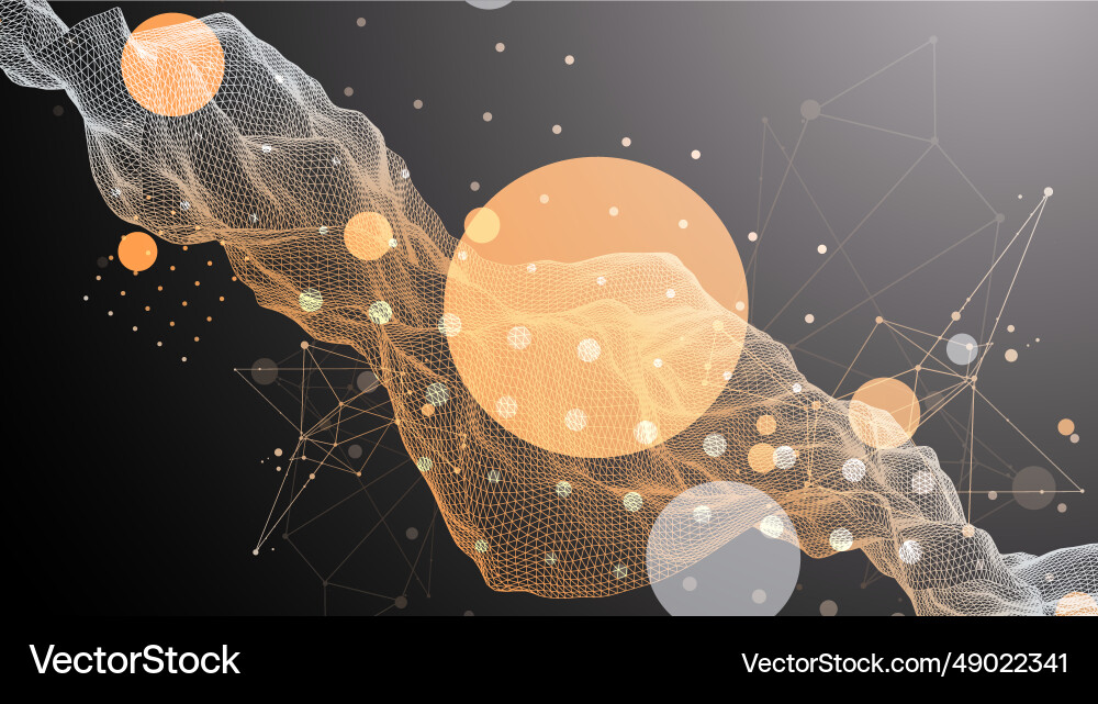 Abstract wave is made in a frame style Abstract wave is made in a frame style vector image