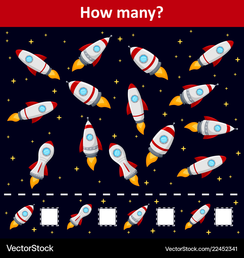 Counting game for preschool children count how ma vector image