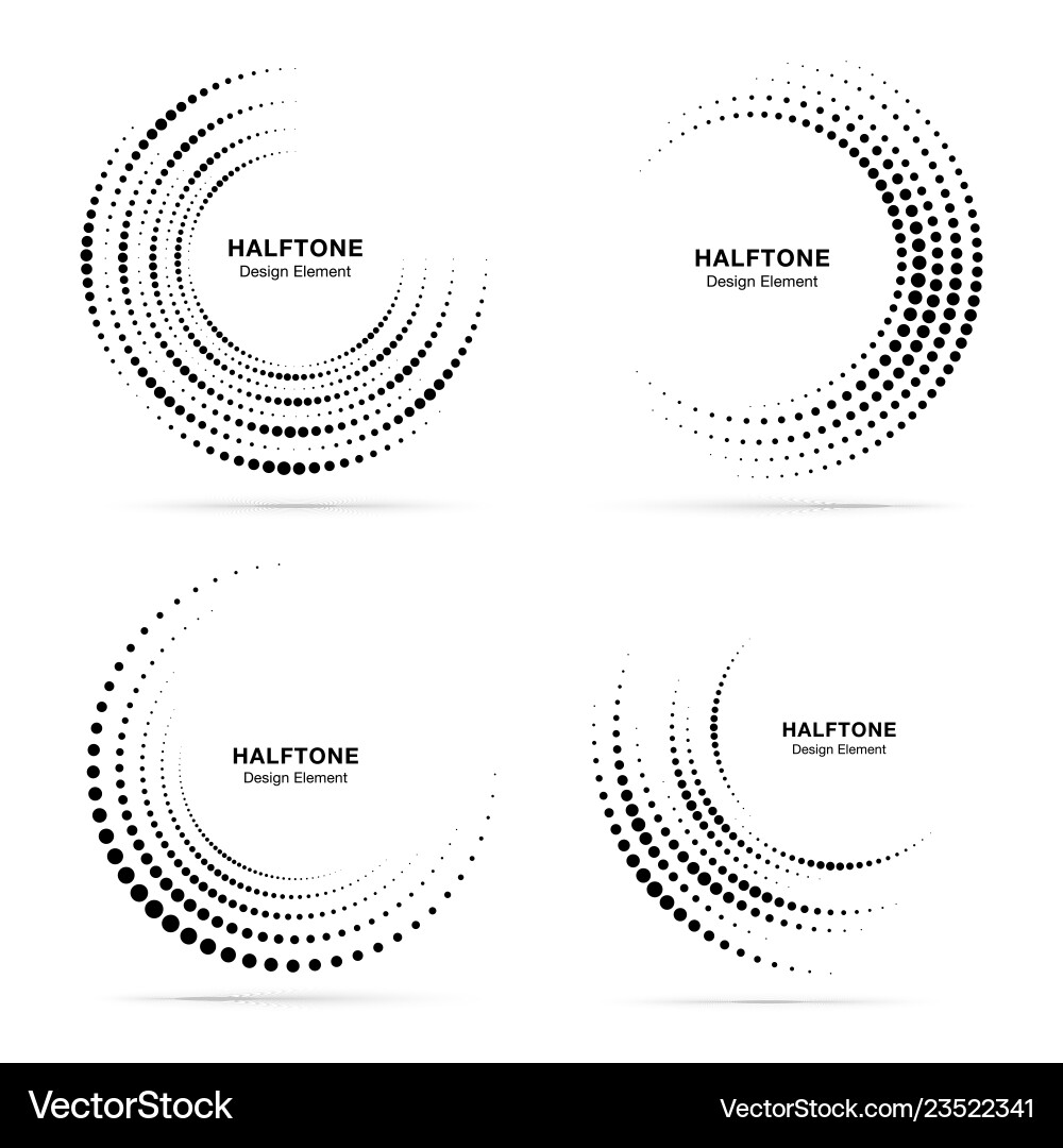 Dotted Circle Vortex Frame vector image