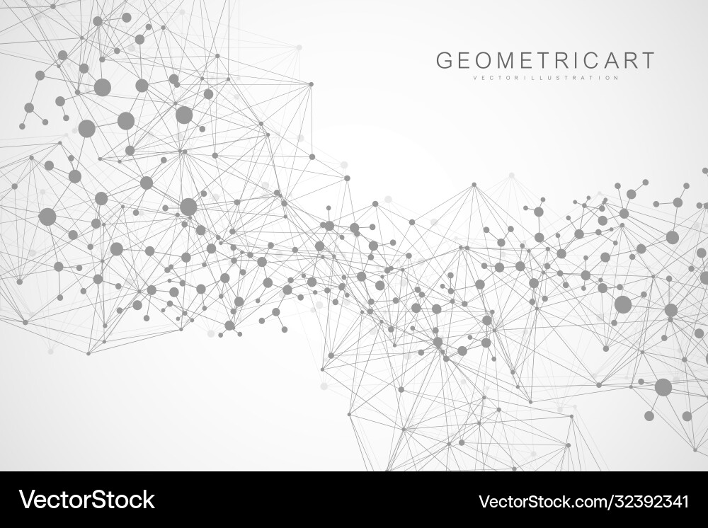Geometric abstract background with connected line Geometric abstract background with connected line vector image