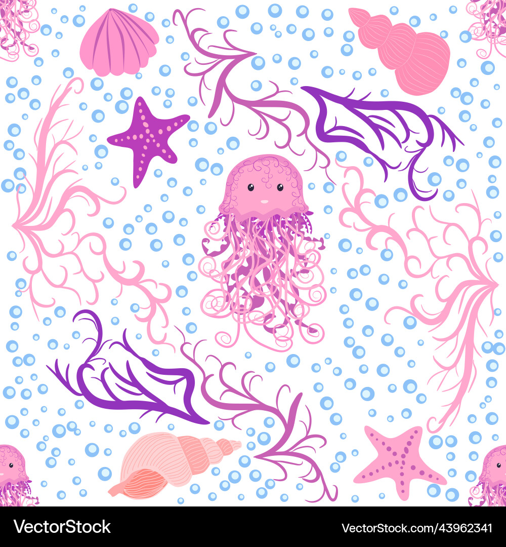 Seamless pattern with detailed transparent Vector Image