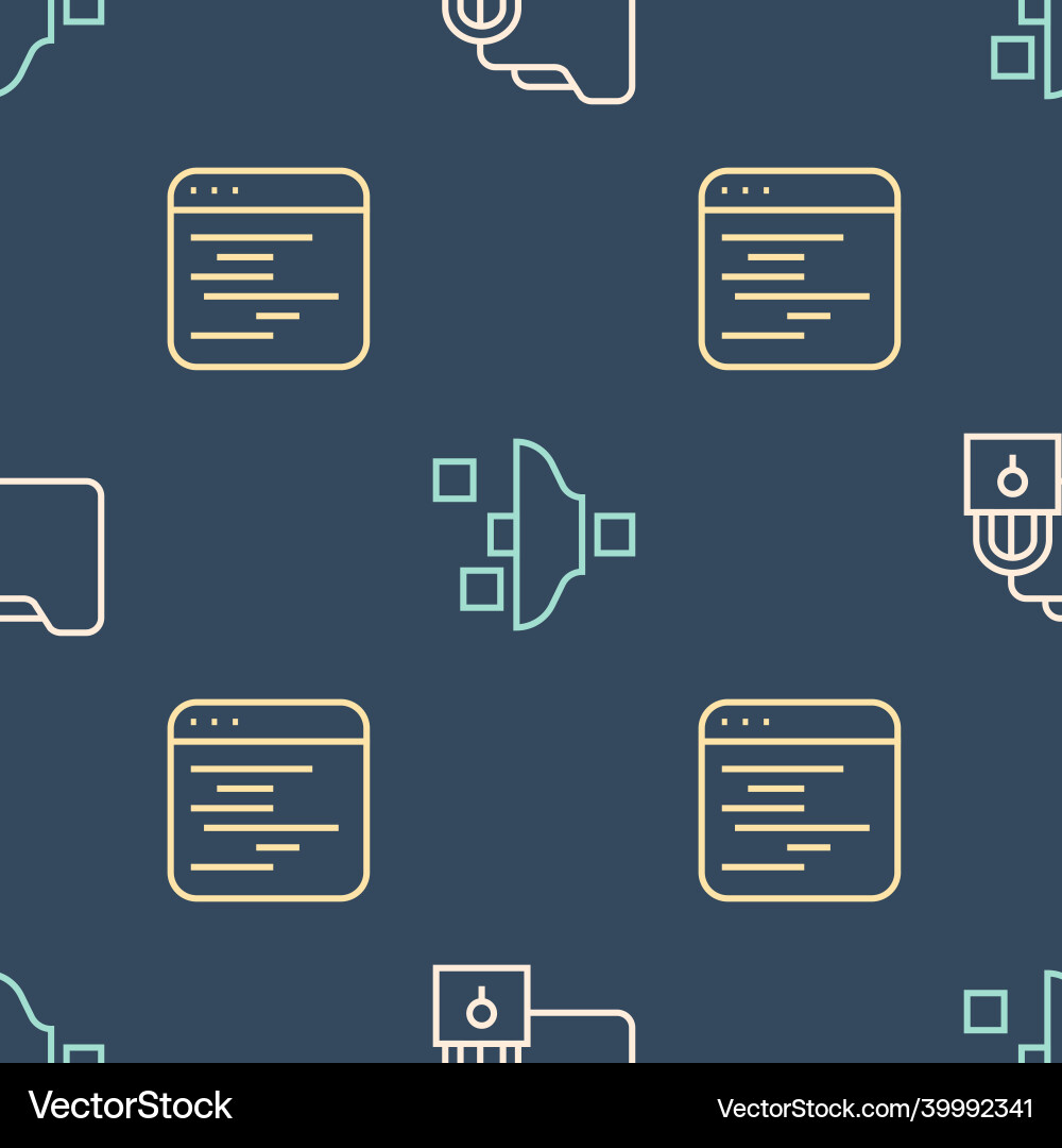 Set line folder and lock software filter Set line folder and lock software filter vector image