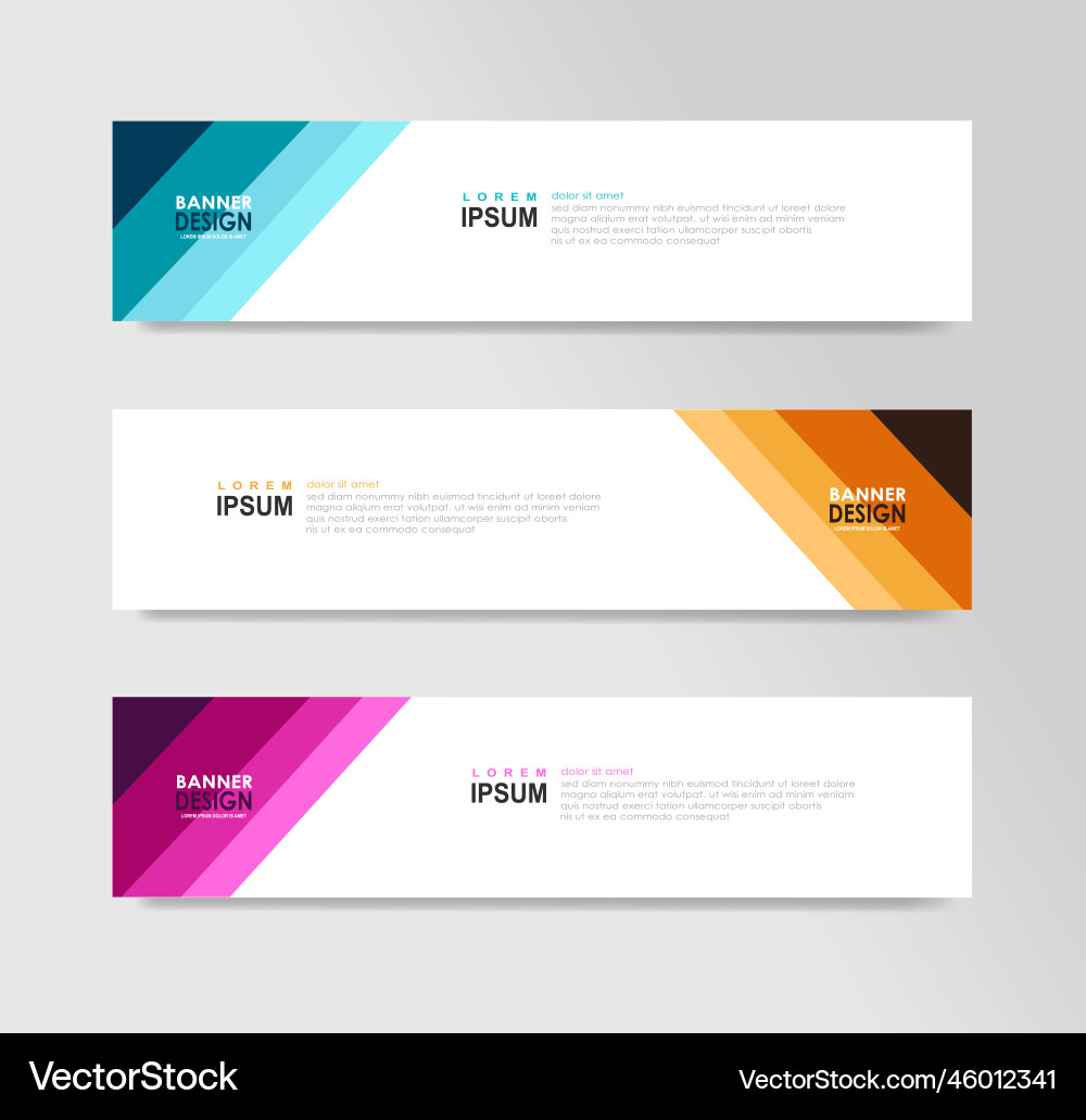 Templates of horizontal web banner website header Vector Image