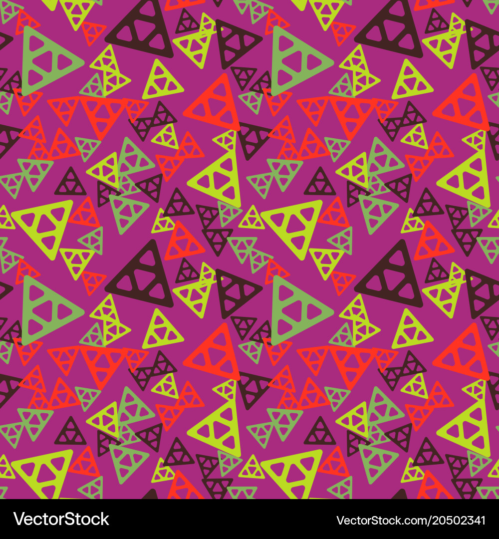 Triangular chaos seamless pattern vector image