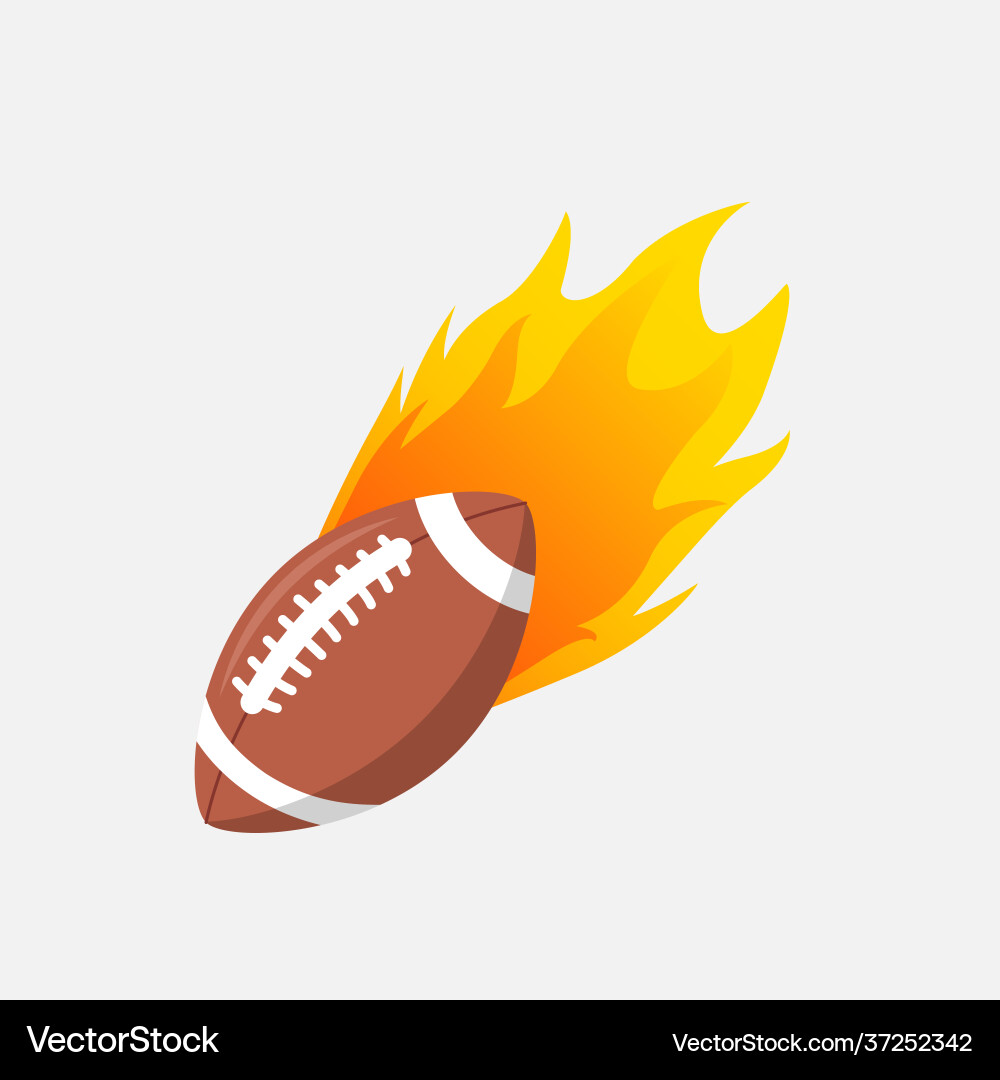 Amerikanische Fußball-Ball in Feuer Flammen-rugby Amerikanische Fußball-Ball in Feuer Flammen-rugby vektorbild