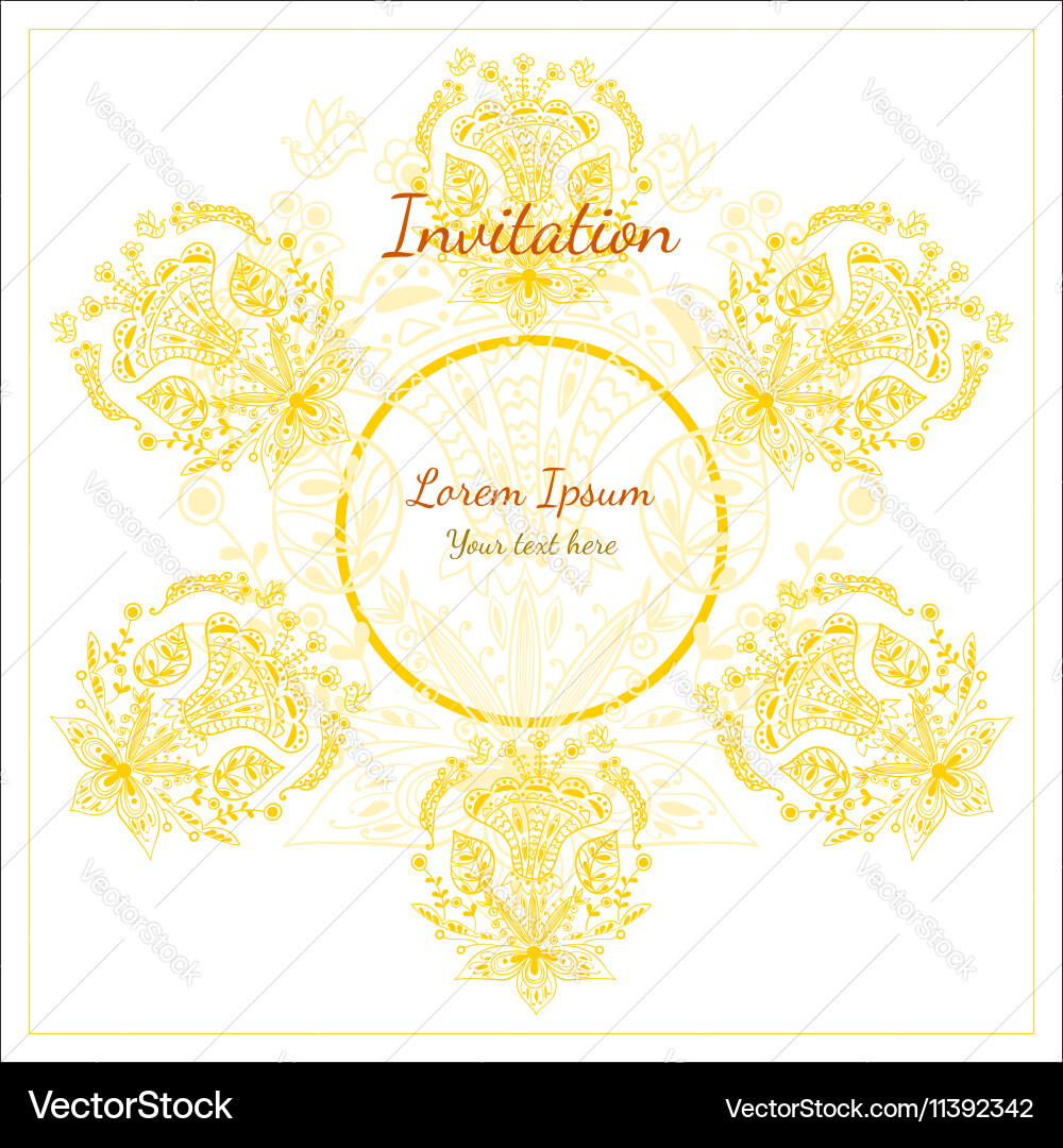 Background flower frame pattern Vector Image